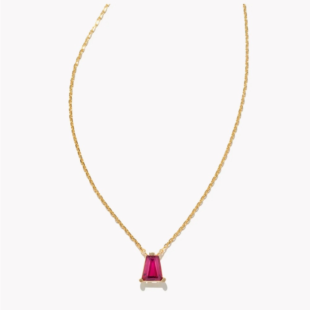 Kendra Scott Blair Pendant Necklace in Ruby Crystal
